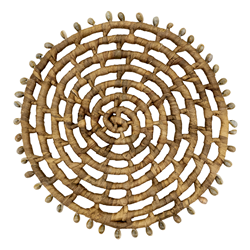 Saro Lifestyle 2561 Woven Water Hyacinth Sea Shell Placemat