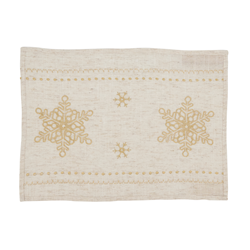 saro lifestyle 3138 Embroidered Snowflakes Placemat