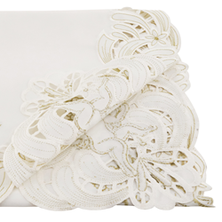 Saro Lifestyle 412 Embroidered Cupid Design Tablecloth