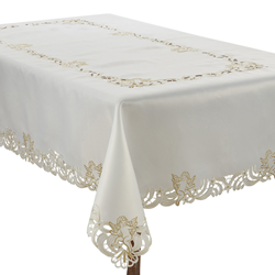 saro lifestyle 412 Embroidered Cupid Design Tablecloth