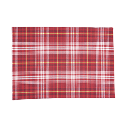 Saro Lifestyle 4381 Recycled Plaid 13X19 Placemat And 20 Napkin-Set Of 8