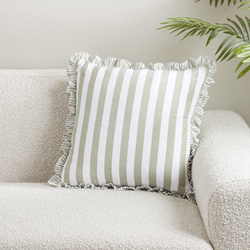 Saro Lifestyle 4423 Double Sided Striped Ruffle Pillow
