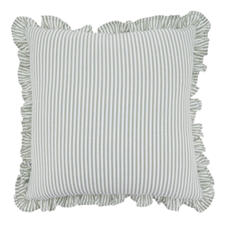 Saro Lifestyle 4423 Double Sided Striped Ruffle Pillow