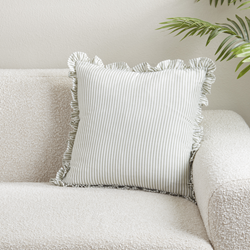 Saro Lifestyle 4423 Double Sided Striped Ruffle Pillow