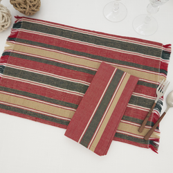 Saro Lifestyle 5086 Plaid 13X19 Placemat And 20 Napkin - Set Of 8