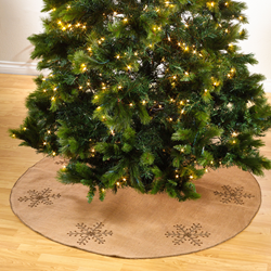Saro Lifestyle 518 Beaded Snowflake Design Tree Skirt