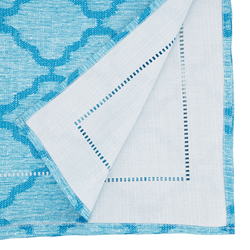 Saro Lifestyle 6718 Moroccan Laser-Cut Hemstitch Tablecloth