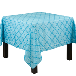 Saro Lifestyle 6718 Moroccan Laser-Cut Hemstitch Tablecloth