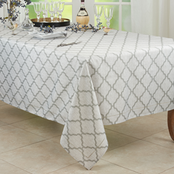 Saro Lifestyle 6718 Moroccan Laser-Cut Hemstitch Tablecloth