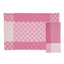 saro lifestyle 7042 Polka Dot 13X19 Placemat And 20 Napkin - Set Of 8