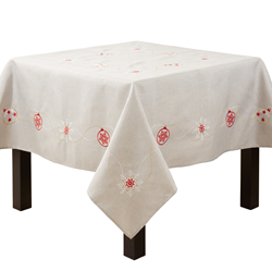 saro lifestyle 7271 Embroidered Ornaments Tablecloth