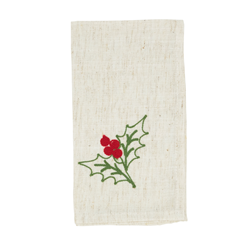 Saro Lifestyle 8076 - Embrd Holly 14X20 Placemat And 20 Napkin -Set Of 8