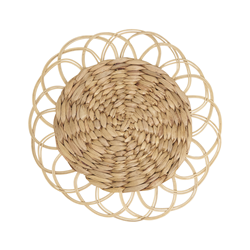 Saro Lifestyle CH255 Water Hyacinth And Rattan Charger