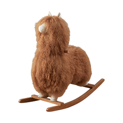 saro lifestyle HA3564 Mongolian Lamb Fur Rocking Llama