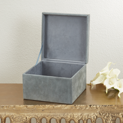 Saro Lifestyle HA411 Leather Box With Semi Precious Stone