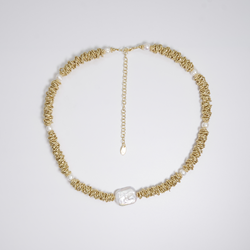 saro lifestyle J904N Natural Freshwater Pearl Necklace