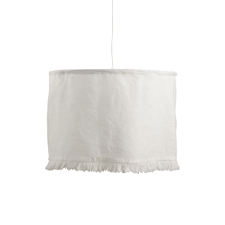 saro lifestyle LS1688 Stonewashed Fringe Lamp Shade