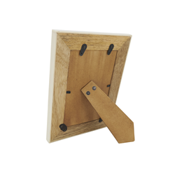 Saro Lifestyle PF250 Cross Hatch Bone And Wood Photo Frame