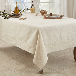 Saro Lifestyle 001 Swirl Embroidered Tablecloth