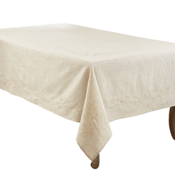 saro lifestyle 001 Swirl Embroidered Tablecloth