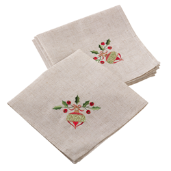 Saro Lifestyle 007 Embroidered Ornament Napkin
