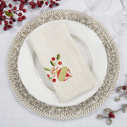 Saro Lifestyle 007 Embroidered Ornament Napkin