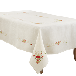saro lifestyle 007 Embroidered Ornament Tablecloth