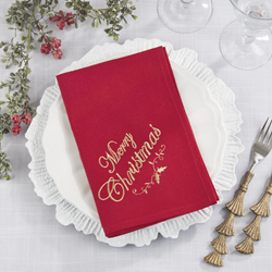Saro Lifestyle 0141 Merry Christmas Napkin