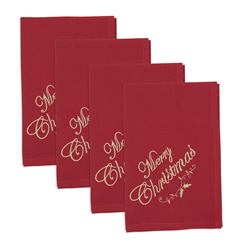 Saro Lifestyle 0141 Merry Christmas Napkin