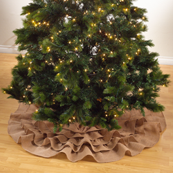 Saro Lifestyle 0516 Ruffled Design Tree Skirt