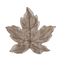 saro lifestyle 0718 Leaf Design Doily