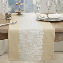 Saro Lifestyle 1003 Metallic Banded Design Runner