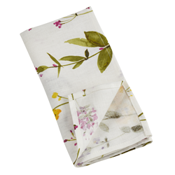 Saro Lifestyle 1015 Watercolor Floral Stems Napkin