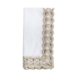 saro lifestyle 1037 Braided Border Napkin