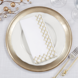 Saro Lifestyle 1038 Scalloped Border Napkin