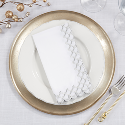 Saro Lifestyle 1038 Scalloped Border Napkin