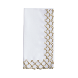 saro lifestyle 1038 Scalloped Border Napkin