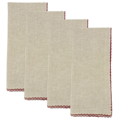 Saro Lifestyle 105 Crochet Scalloped Design Napkin