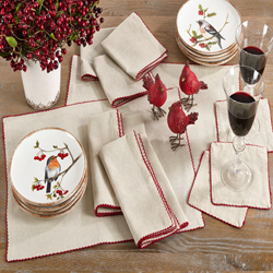 Saro Lifestyle 105 Crochet Scalloped Design Napkin