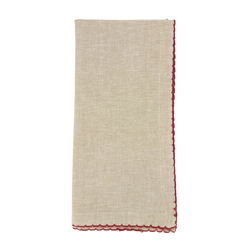 saro lifestyle 105 Crochet Scalloped Design Napkin