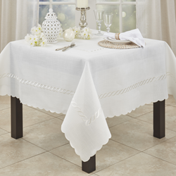 Saro Lifestyle 1064 Braided Embroidery Tablecloth