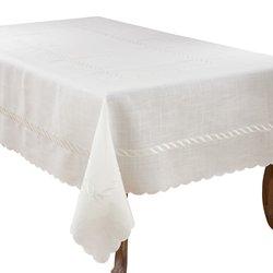 saro lifestyle 1064 Braided Embroidery Tablecloth