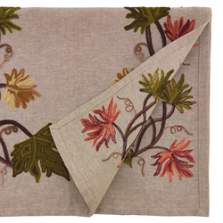 Saro Lifestyle 1067 Embroidered Fall Leaf Runner