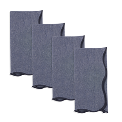 Saro Lifestyle 1069 Recycled Scallop Border Napkin