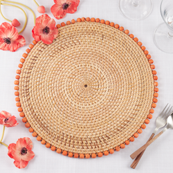 Saro Lifestyle 1071 Beaded Border Placemat