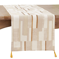 saro lifestyle 108 Geometric Foil Print Runner