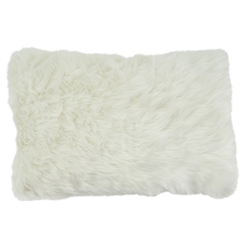 saro lifestyle 110 - Faux Fur Pillow - Poly Filled