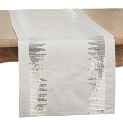 saro lifestyle 1102 Sequin Border Runner