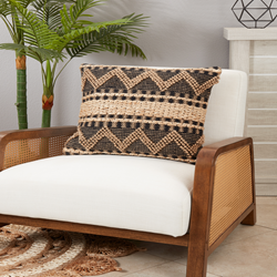Saro Lifestyle 1110 Woven Zig Zag Pillow
