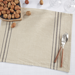 Saro Lifestyle 1117 Striped Linen Placemat